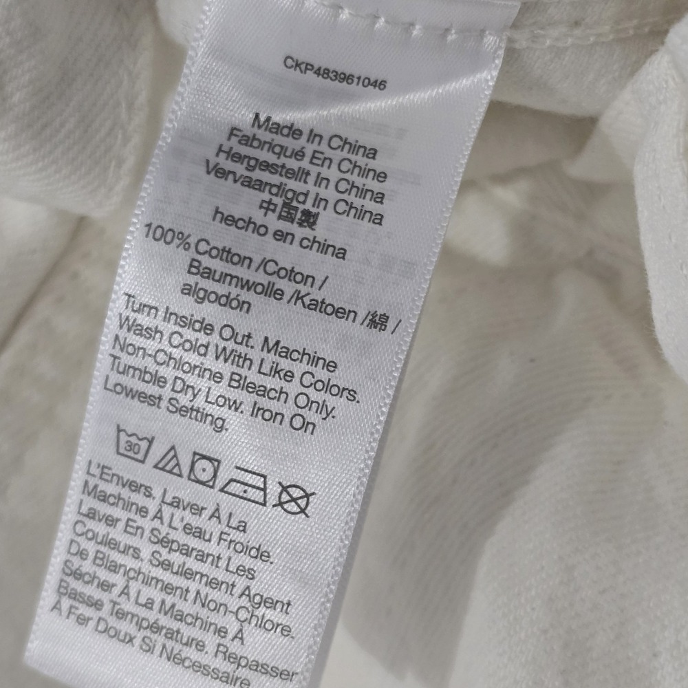 Madewell White Denim Utility Maxi Skirt NWT Fair Trade Cotton Size 28 - Picture 3 of 8